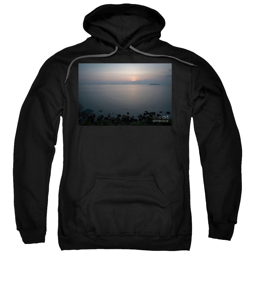 Sea Sweatshirt featuring the photograph A Pastel Sunrise over the Andaman Sea by Fotosas Photography