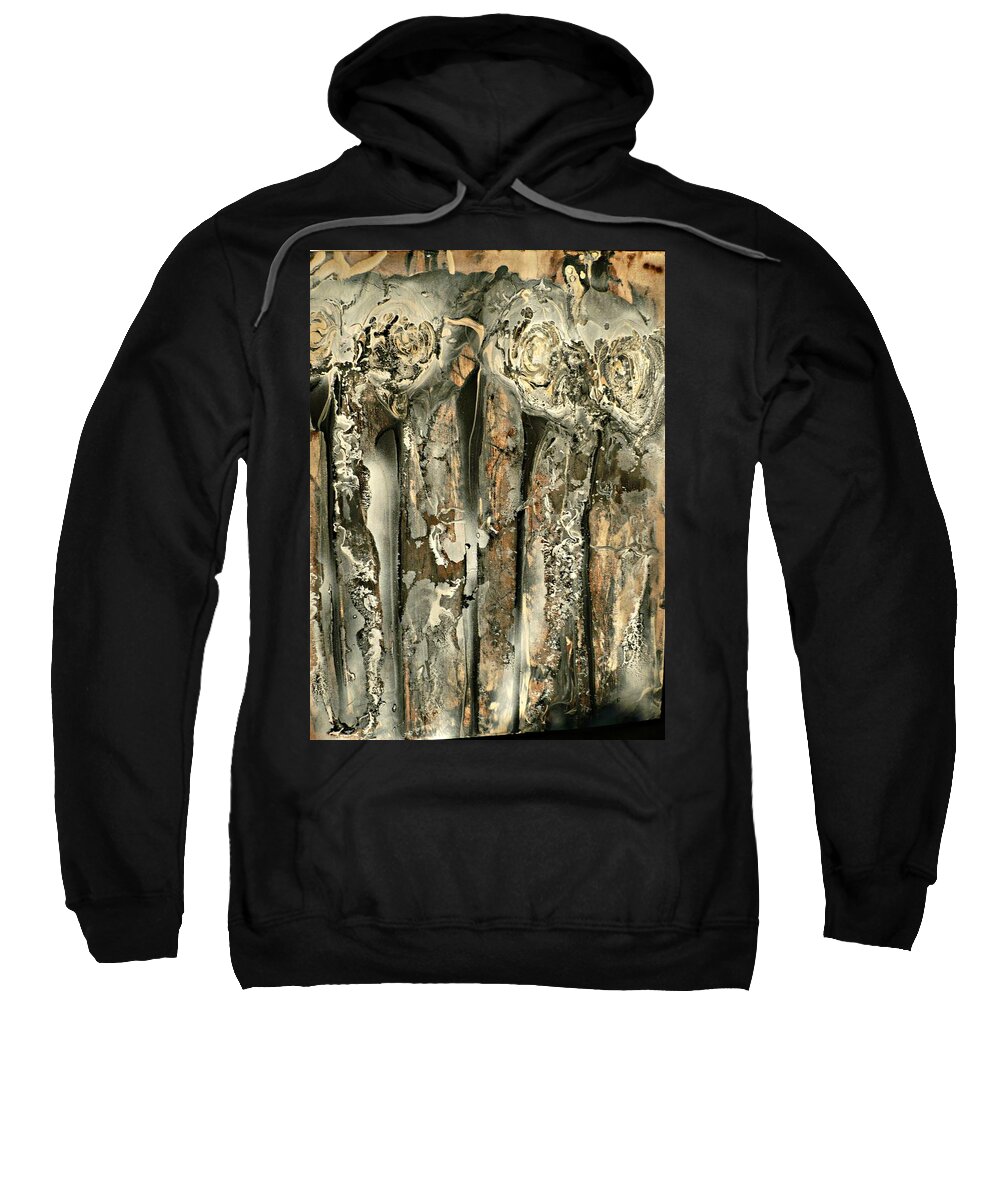 Ancient Sweatshirt featuring the painting Unveiling by 'REA' Gallery