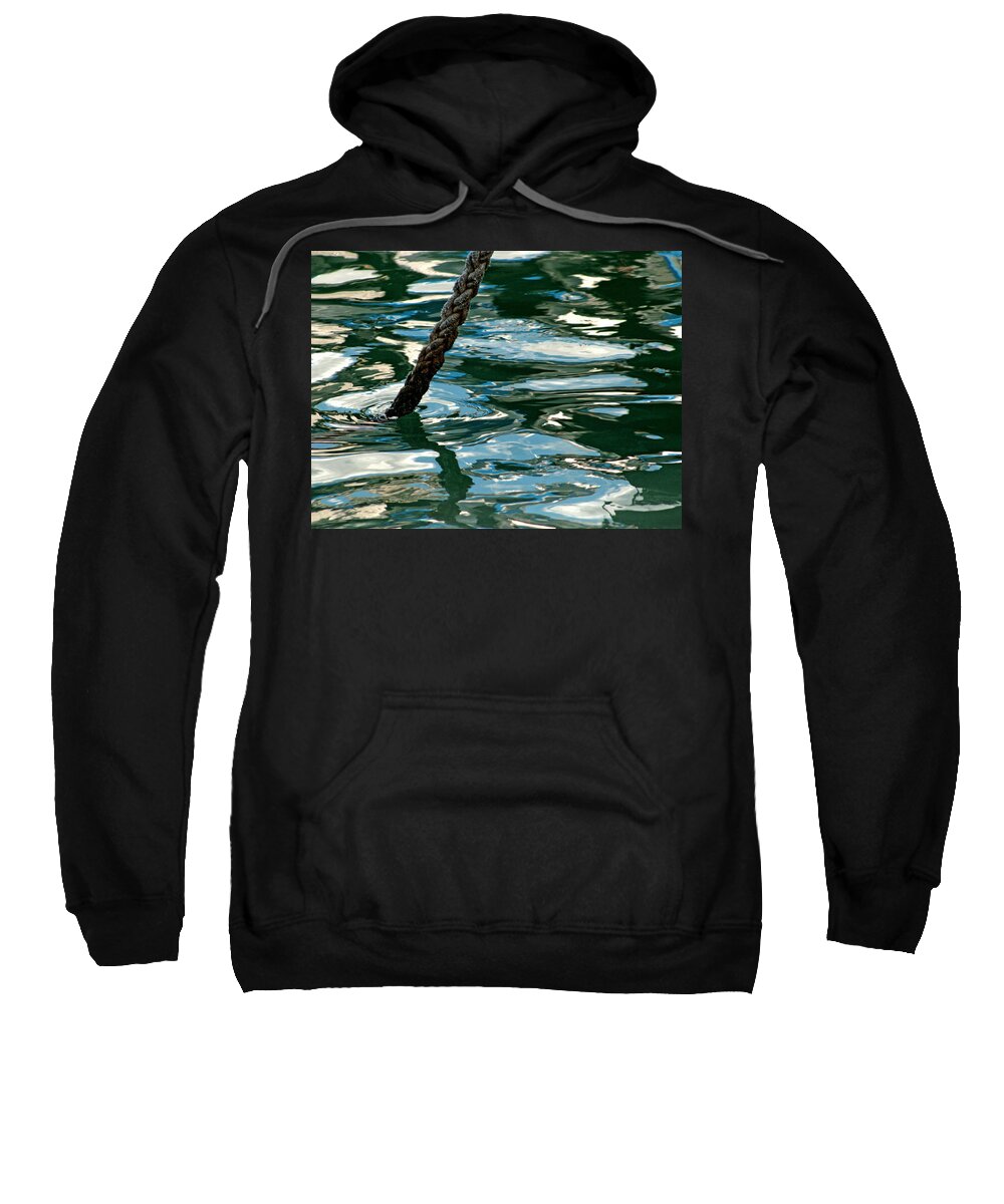Kalk Bay Harbour Sweatshirt featuring the photograph Abstract Water Reflection 252 by Andrew Hewett