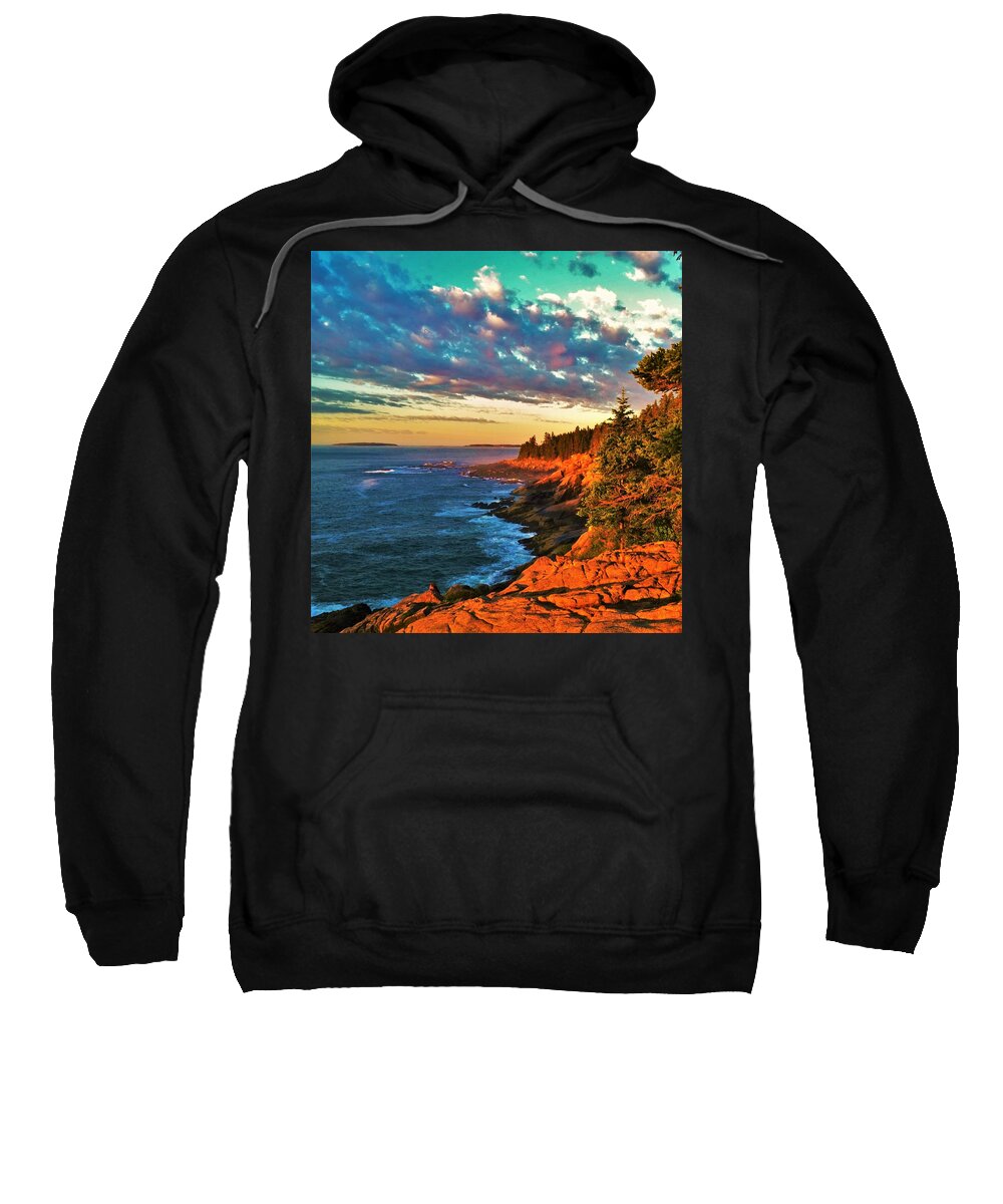 Dawn Sweatshirt featuring the photograph Acadia at Dawn by Lisa Dunn
