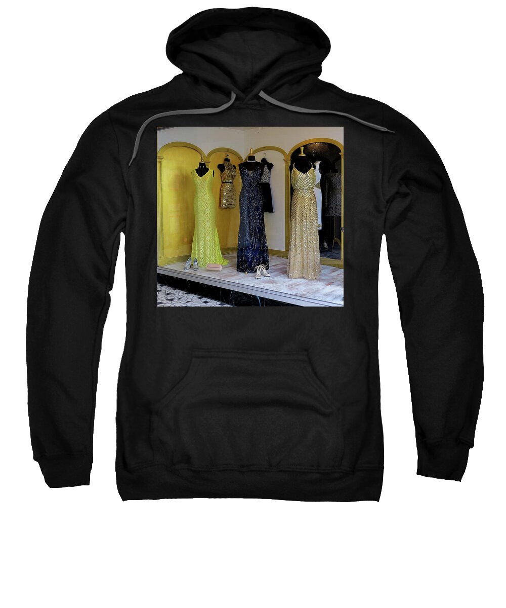 Evening Gowns Sweatshirt featuring the photograph All Dressed Up and No Place to Go by Linda Stern