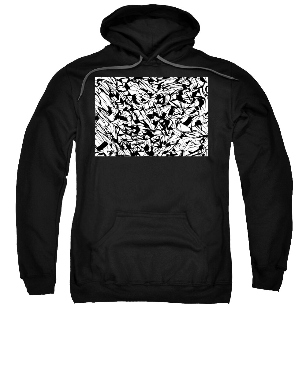 Drawing Sweatshirt featuring the drawing Alternate Topography 1 by Daniel Schubarth