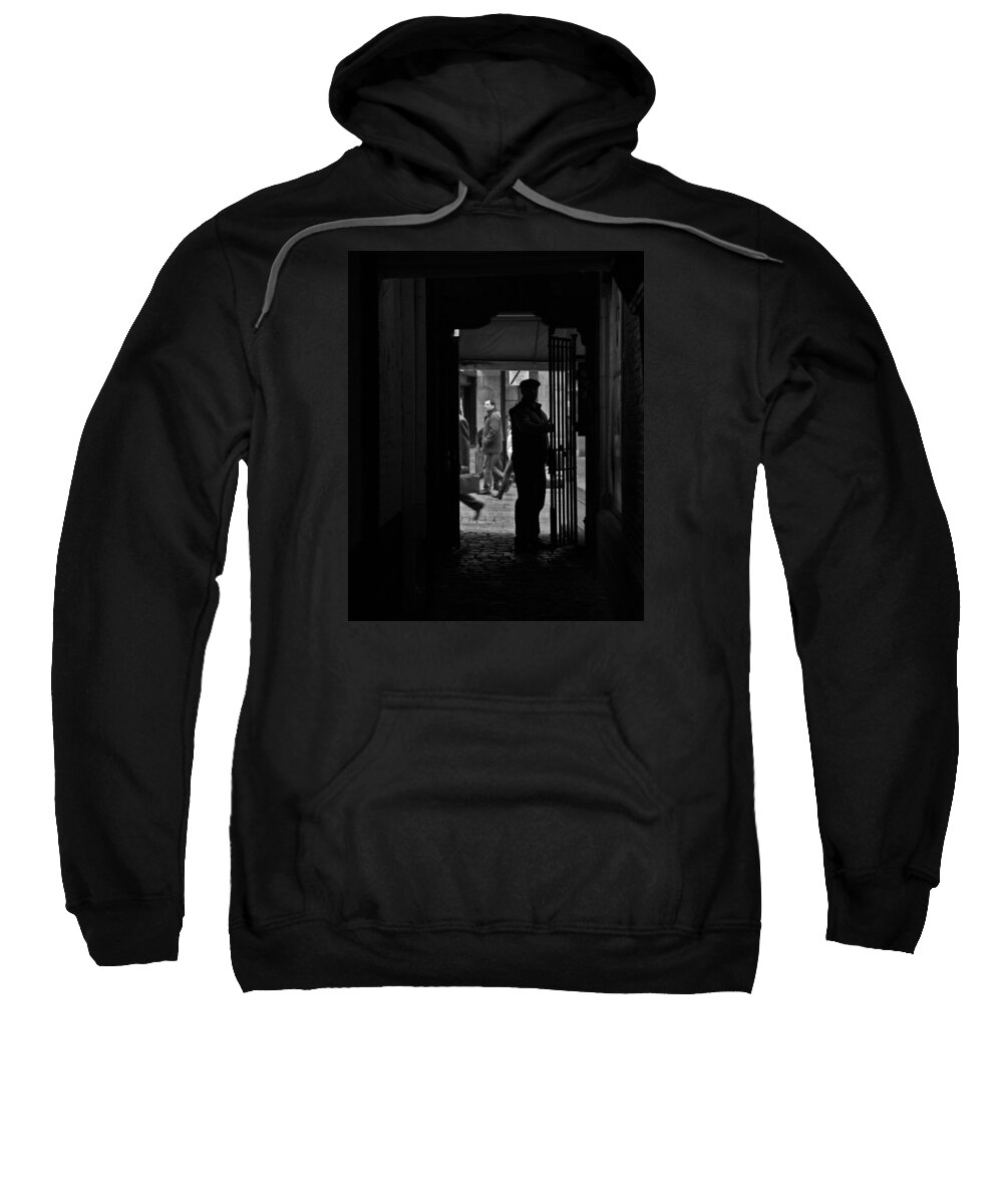 Black And White Sweatshirt featuring the photograph Another Door Opens by Brandy Herren