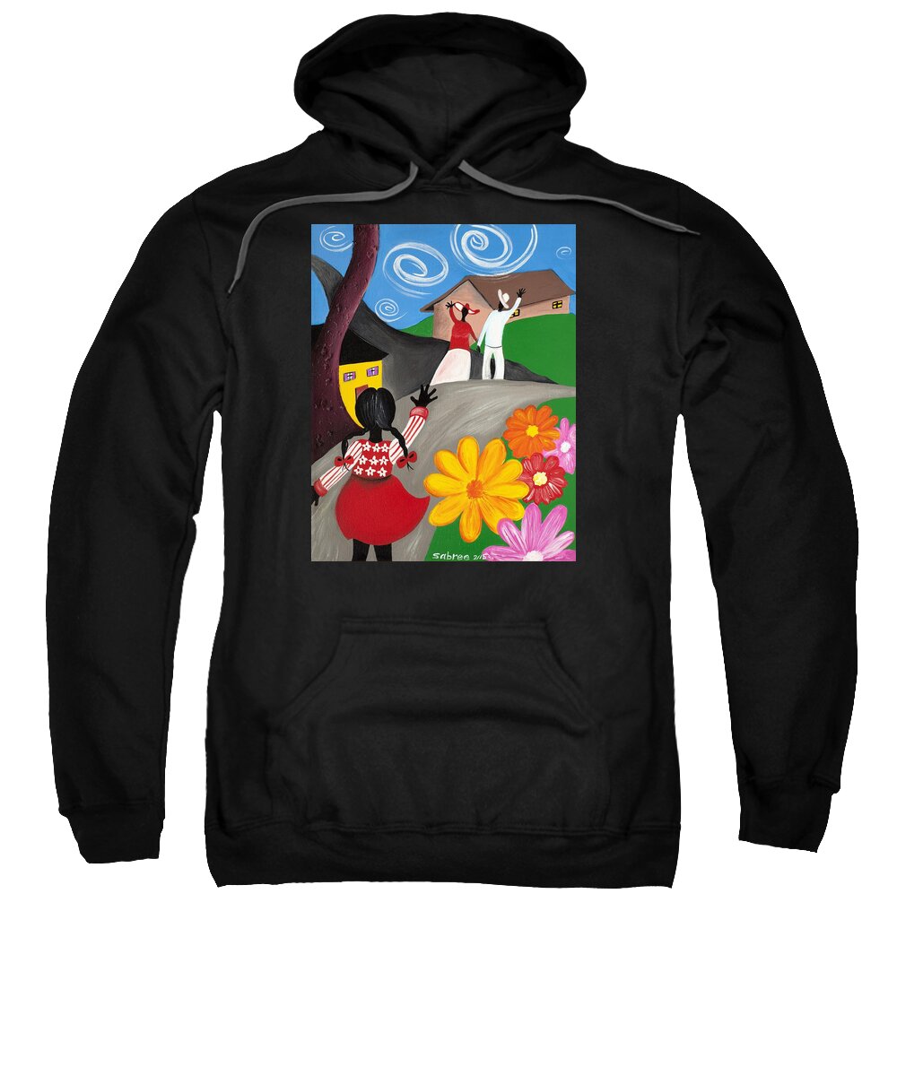 Elderly Sweatshirt featuring the painting Anticipation by Patricia Sabreee
