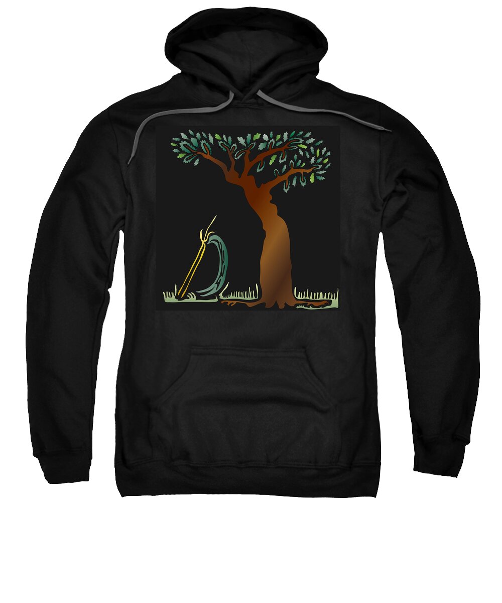 Tree Sweatshirt featuring the digital art Arbor Scene by Kevin McLaughlin