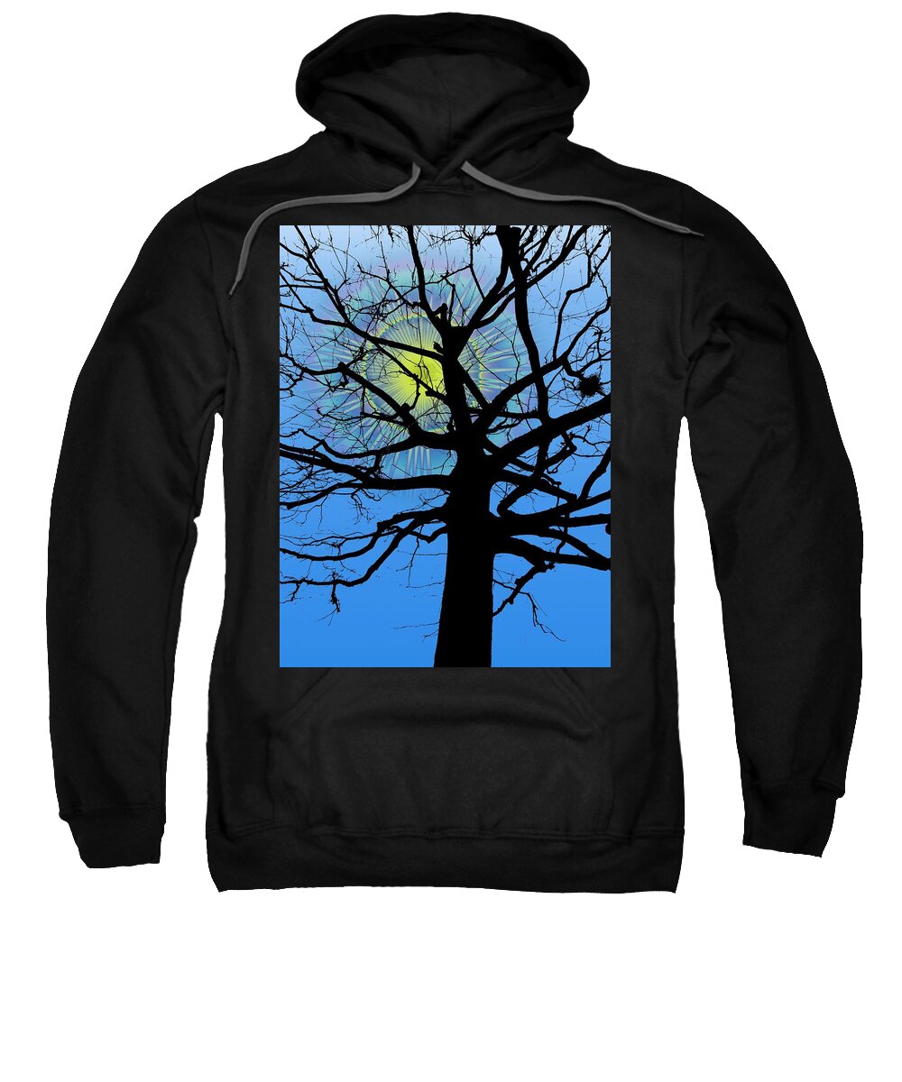 Tree Sweatshirt featuring the digital art Arboreal Sun by Tim Allen