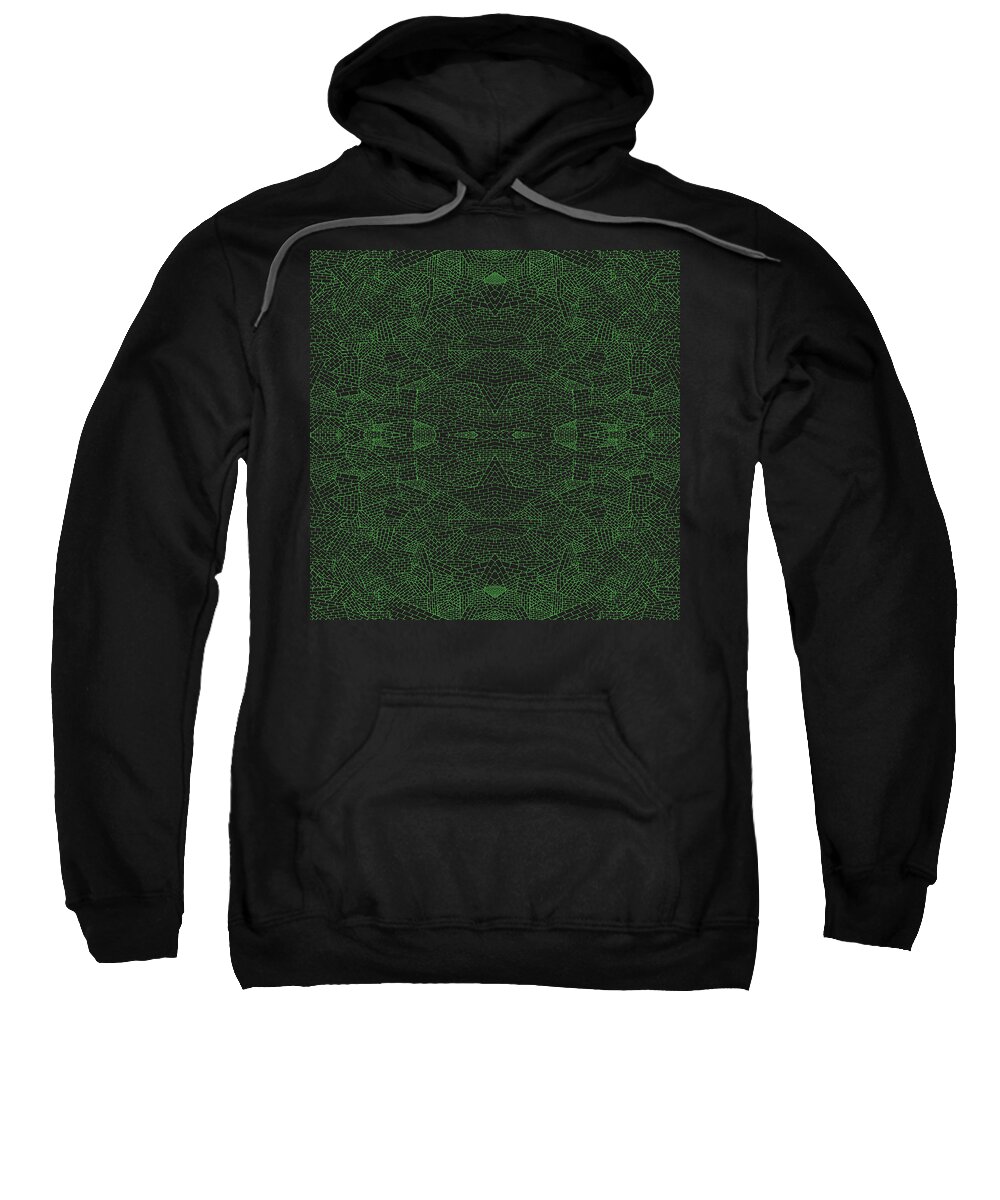 Urban Sweatshirt featuring the digital art 053 Bricks On Green by Cheryl Turner