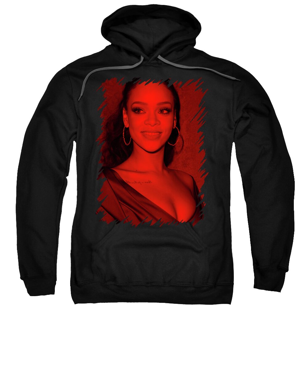 Rihanna Sweatshirt featuring the photograph Rihanna by Mona Jain