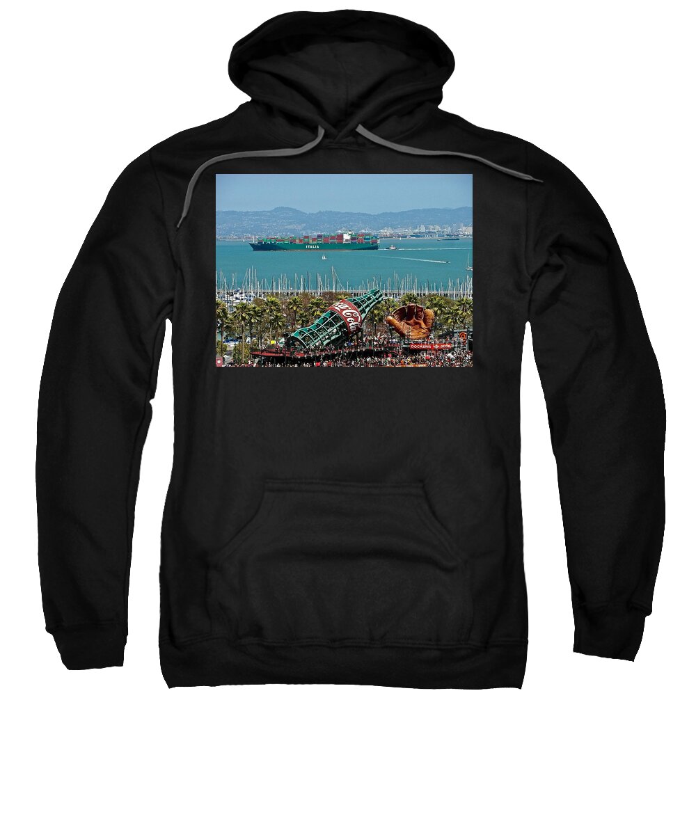 California Sweatshirt featuring the photograph AT and T Park by Elisabeth Derichs