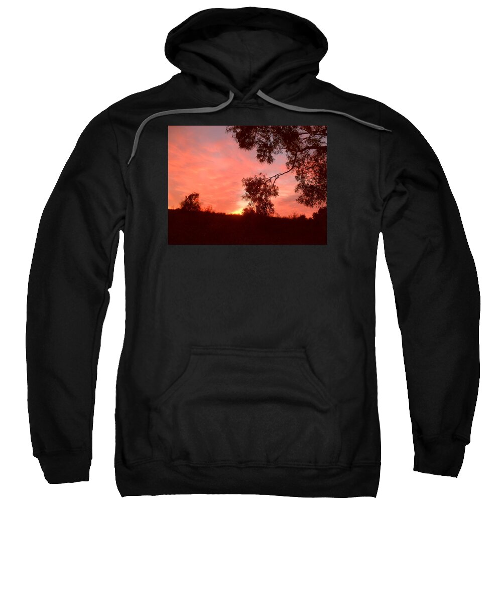Red Sweatshirt featuring the photograph Red dawn by Maria Aduke Alabi
