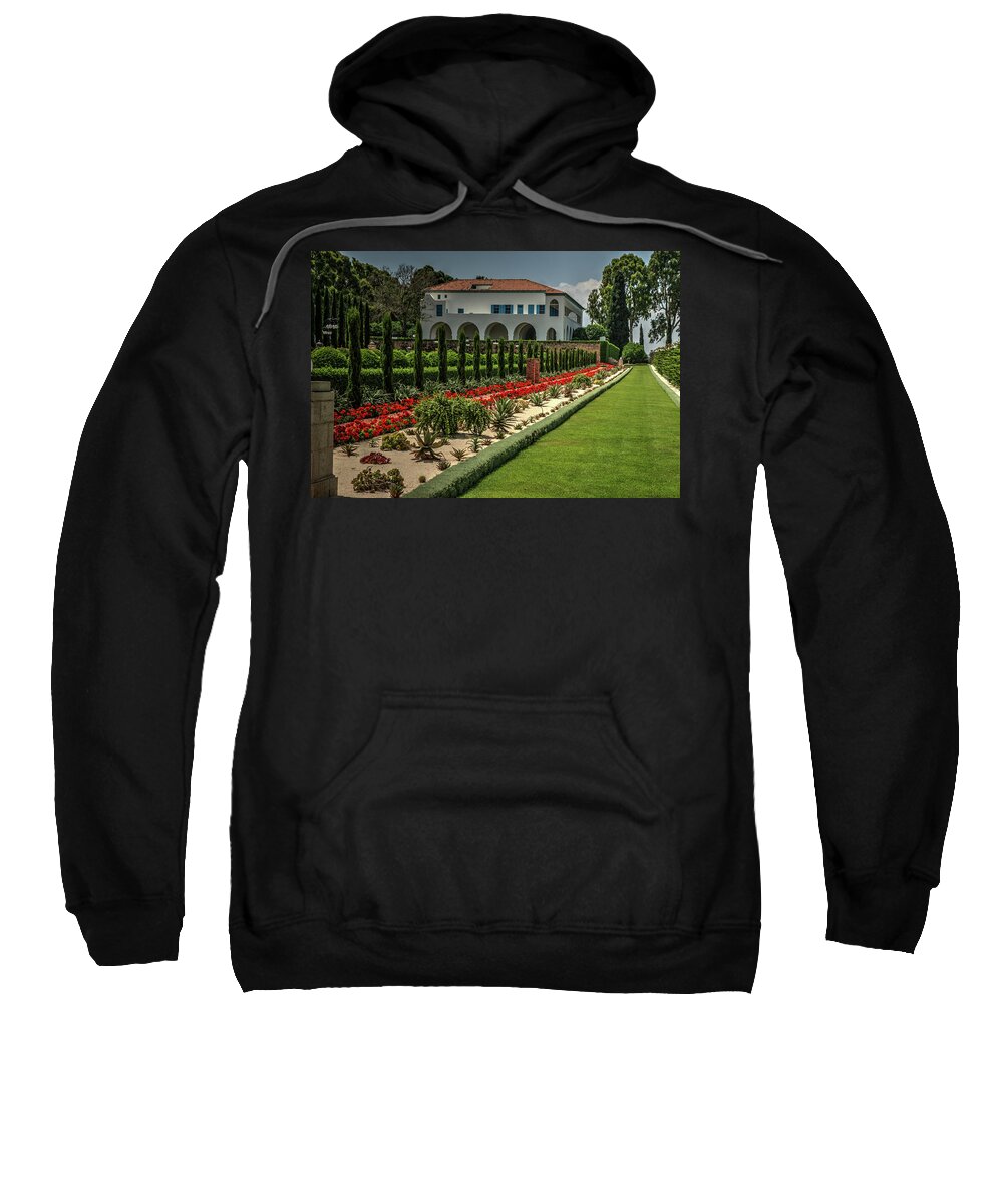 Acre Sweatshirt featuring the photograph Baha'i Gardens 1 by Dimitry Papkov