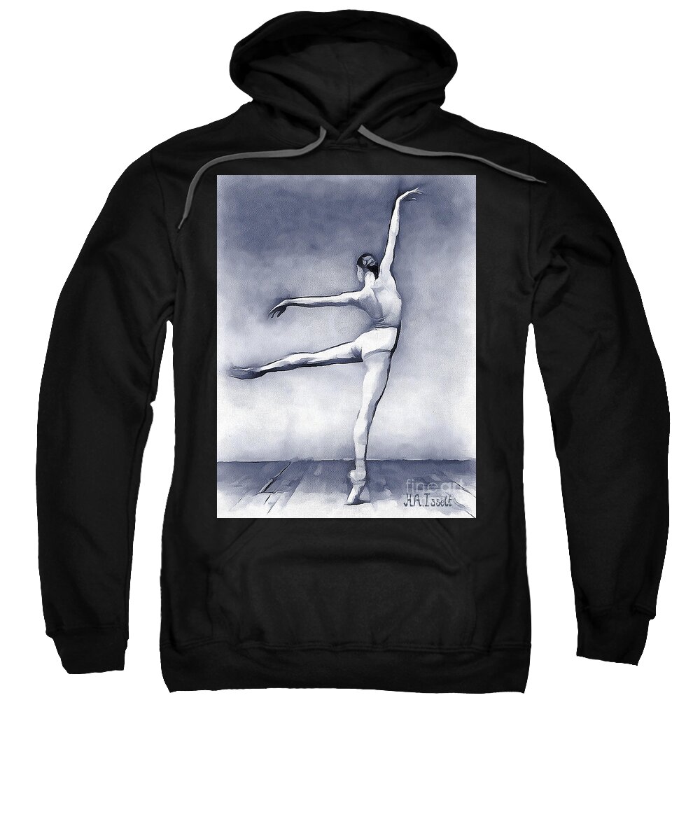  Sweatshirt featuring the digital art Ballet Rehearsal by Humphrey Isselt