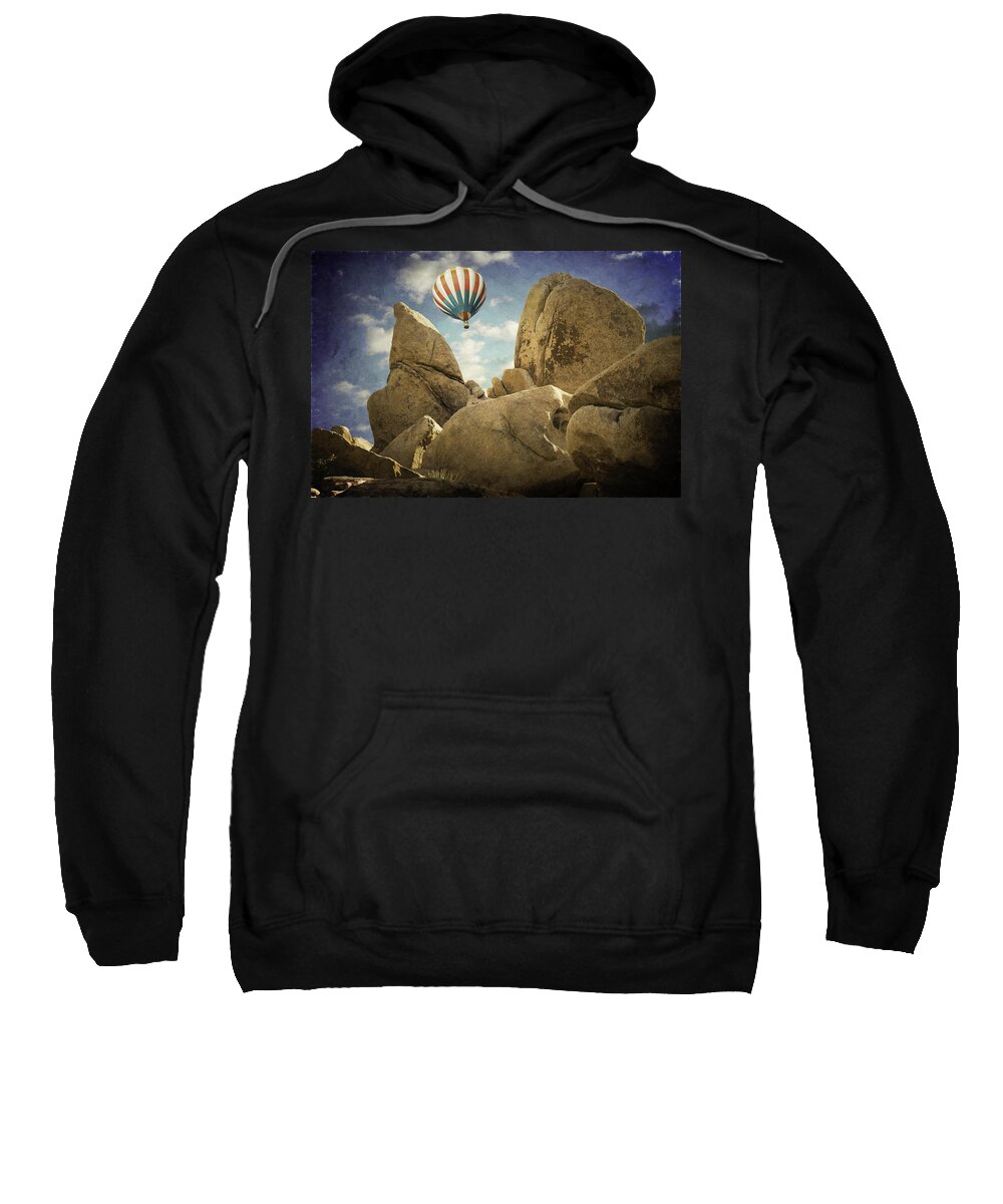Boulders Sweatshirt featuring the photograph Ballooning in Joshua Tree by Sandra Selle Rodriguez