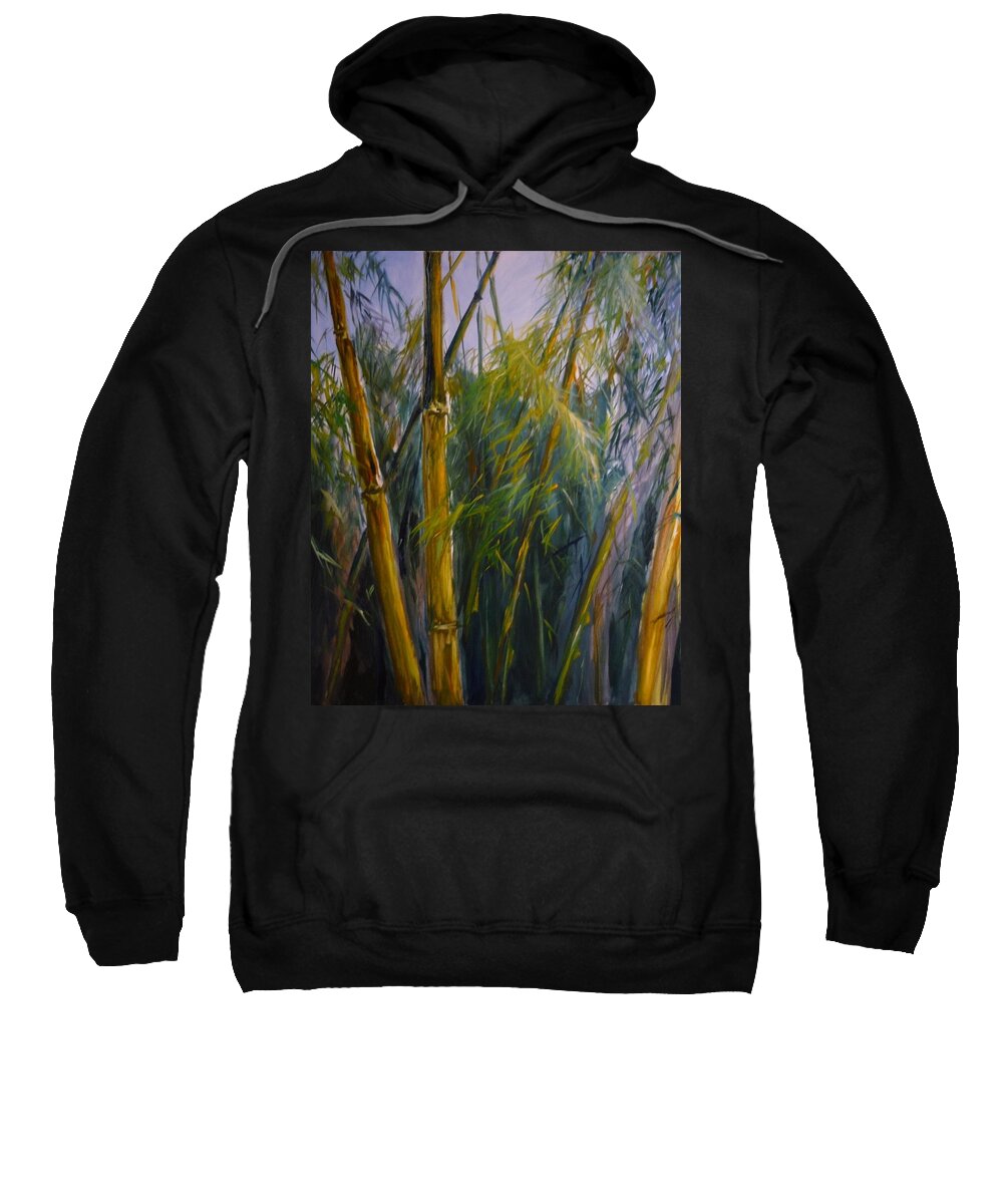 Bambu Sweatshirt featuring the painting Bambu I by Lizzy Forrester