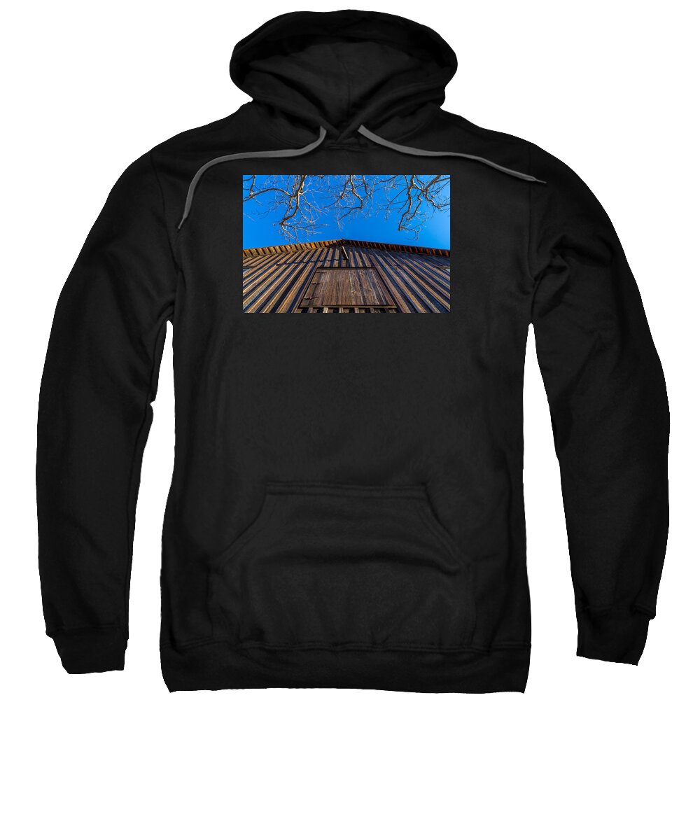 Barn Sweatshirt featuring the photograph Barn and Trees by Derek Dean
