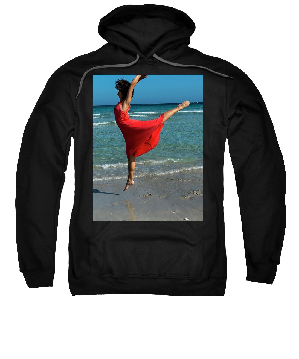 Dance Sweatshirt featuring the photograph Beach Dancer by Ann Tracy