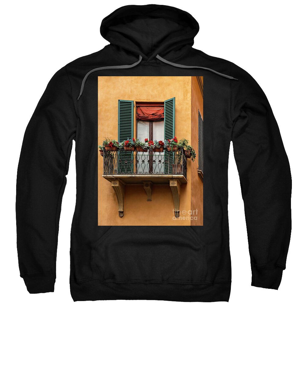 Bologna Sweatshirt featuring the photograph Beautiful traditional balcony by Sophie McAulay