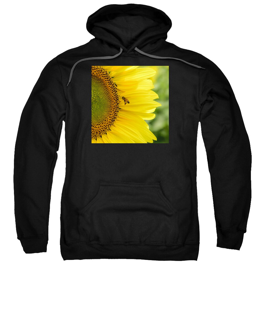 Sunflower Sweatshirt featuring the photograph Bee Happy by Steve L'Italien