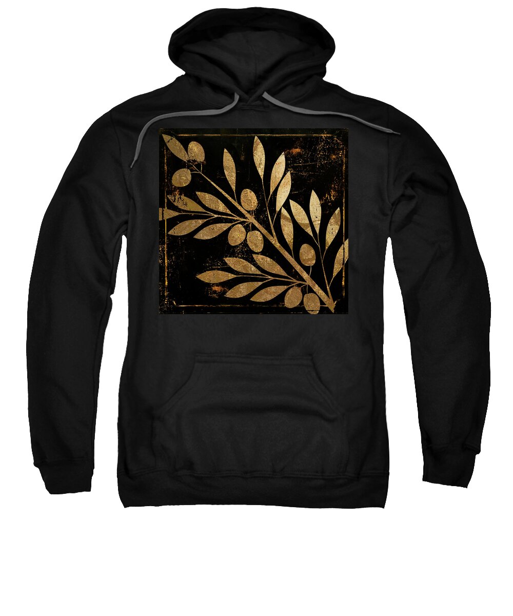 Gold And Black Sweatshirt featuring the painting Bellissima by Mindy Sommers