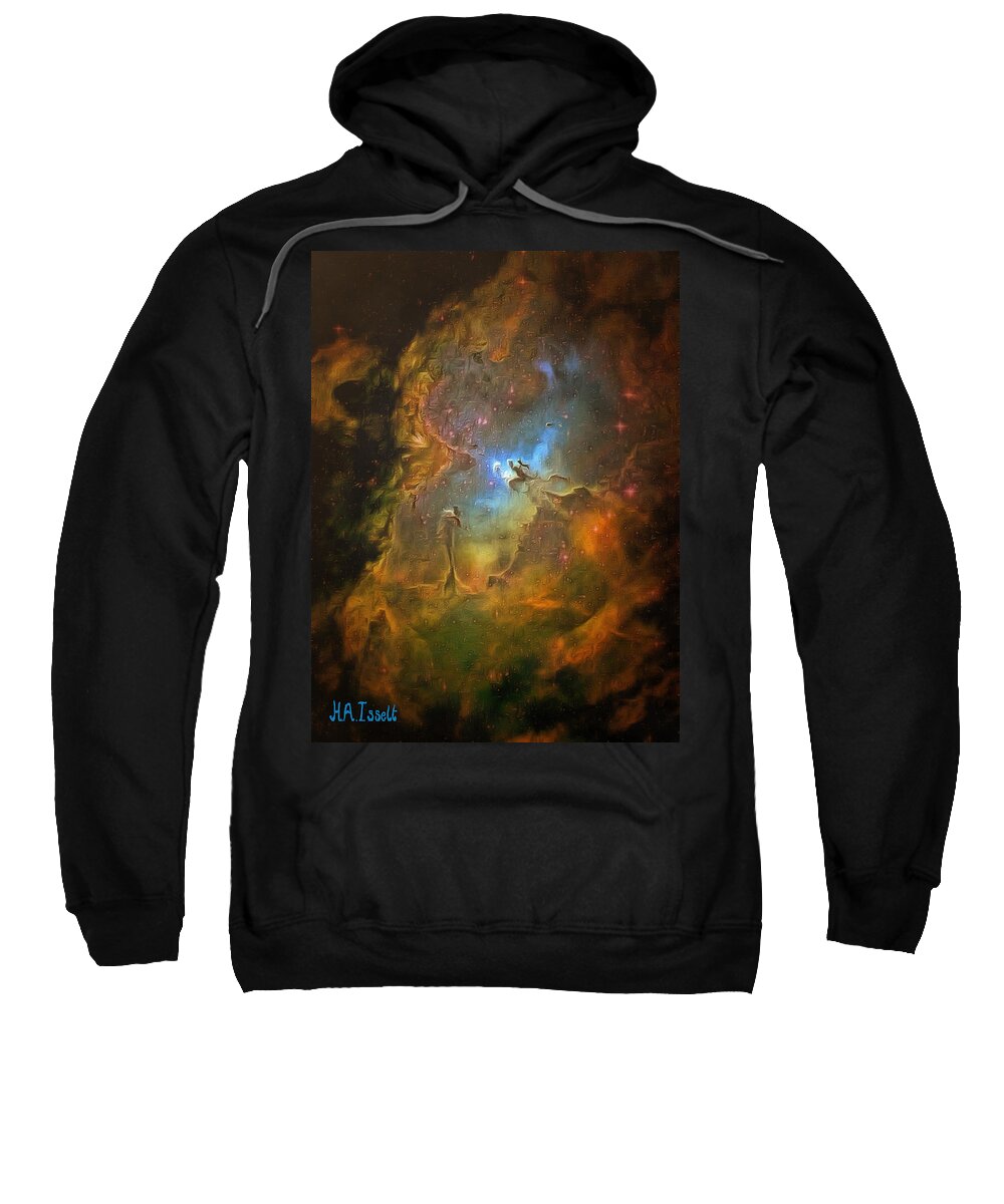 Universe Sweatshirt featuring the digital art Beyond the Sky by Humphrey Isselt