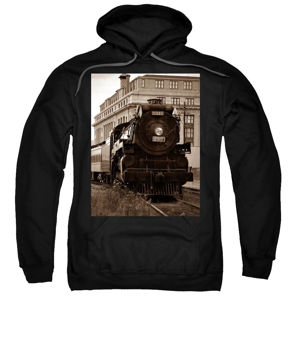 Canadian Pacific Railway Sweatshirt featuring the photograph Big Boy... by Arthur Miller