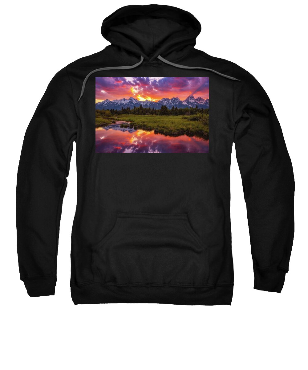 Sunsets Sweatshirt featuring the photograph Black Ponds Sunset by Darren White