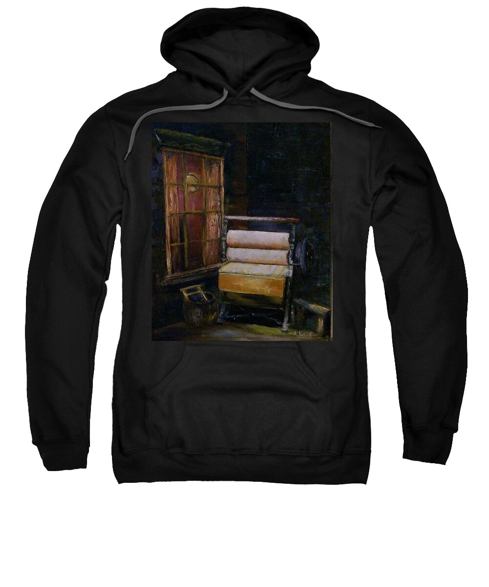 Still Life Sweatshirt featuring the painting Blue Monday by Stephen King