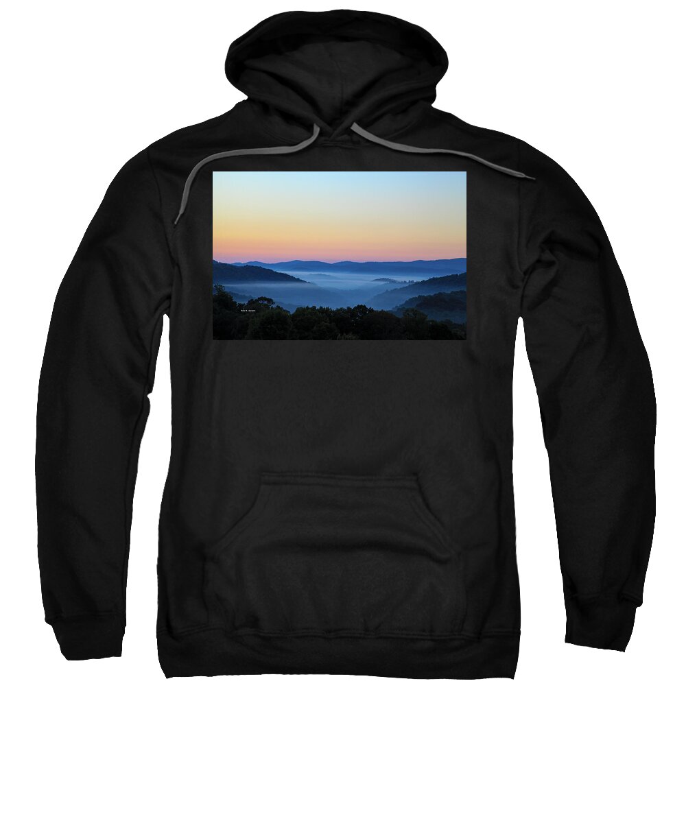 Blue Ridge Mountains Sweatshirt featuring the photograph Blue Ridge Dawn by Dale R Carlson