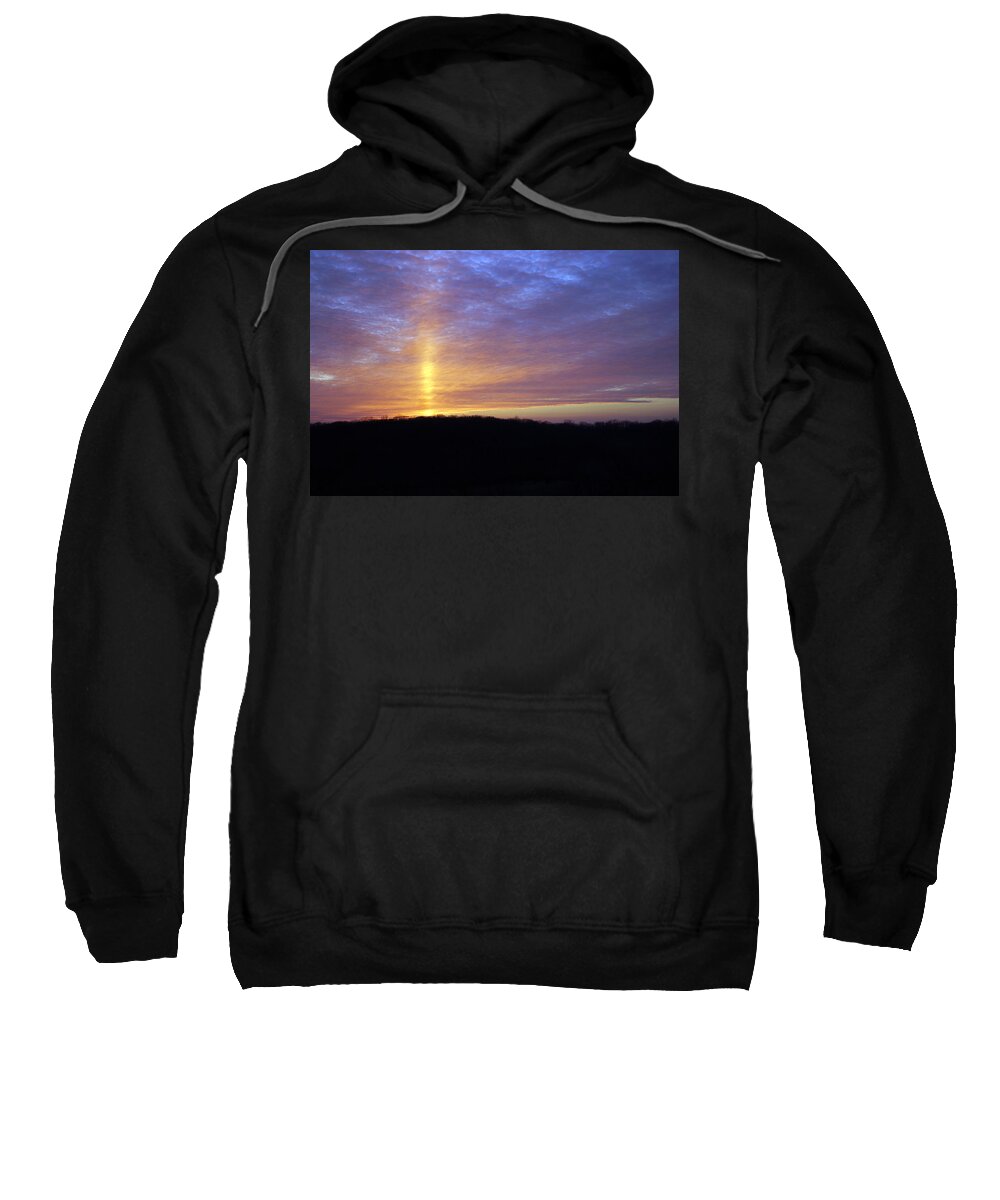 Sunset Sweatshirt featuring the digital art Blue Sunset by Jana Russon