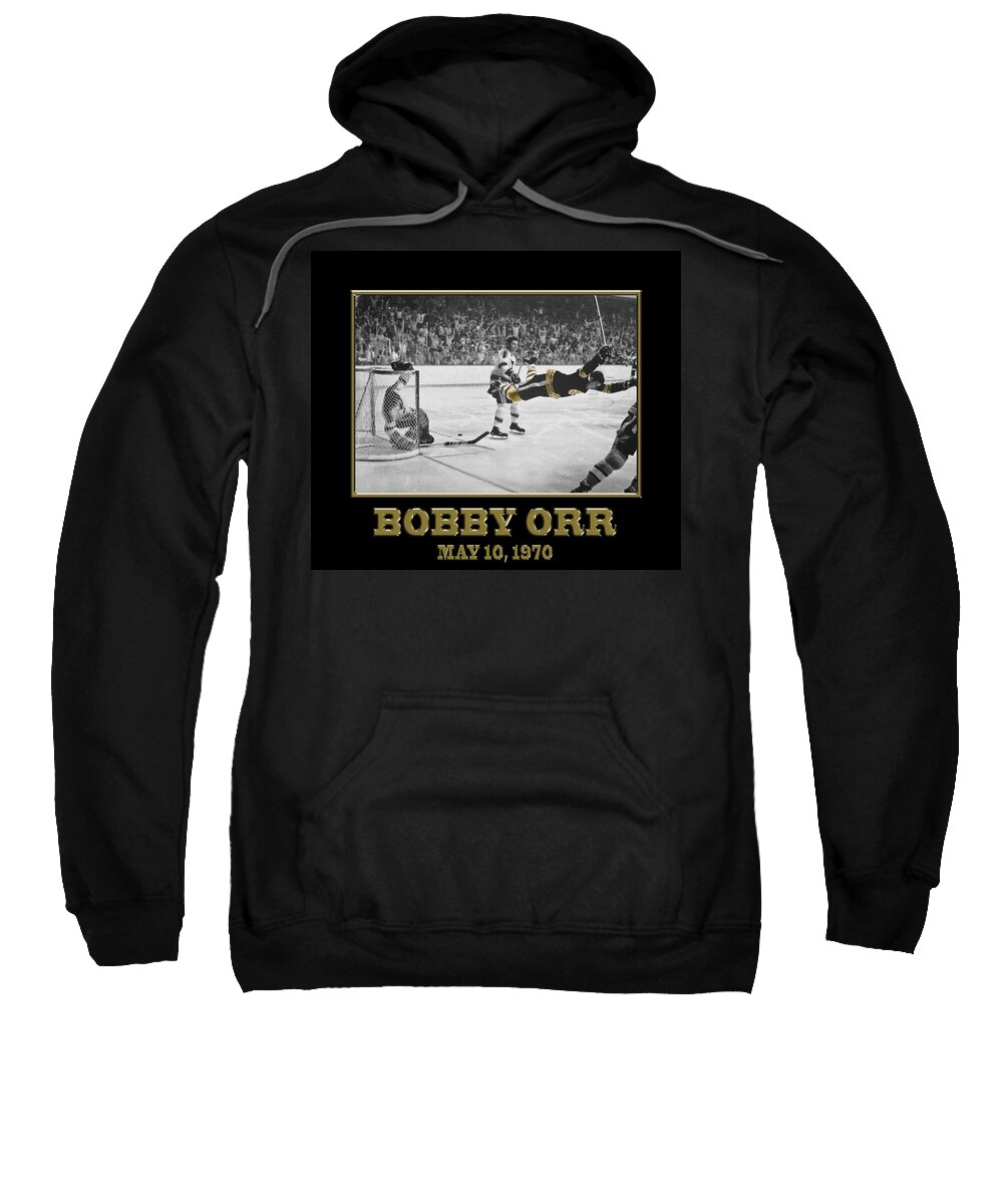 Hockey Sweatshirt featuring the photograph Bobby Orr 6 by Andrew Fare