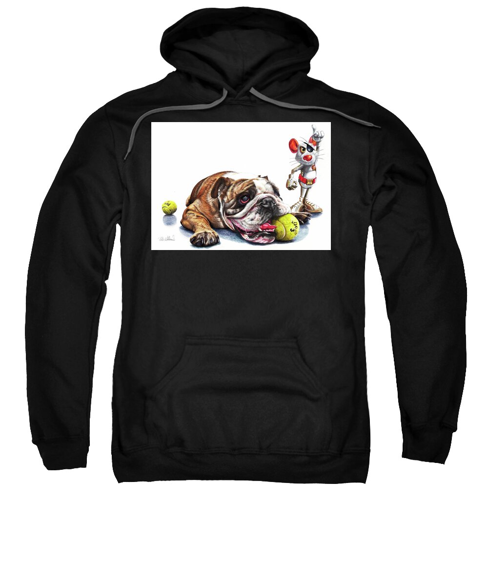 Dog Sweatshirt featuring the drawing Boy's Toys by Peter Williams