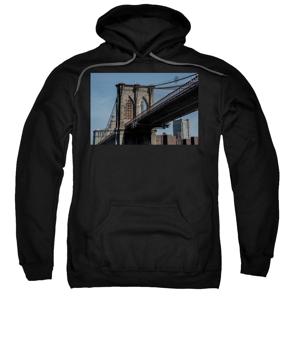 Sweatshirt featuring the photograph Brooklyn Bridge by Alan Goldberg