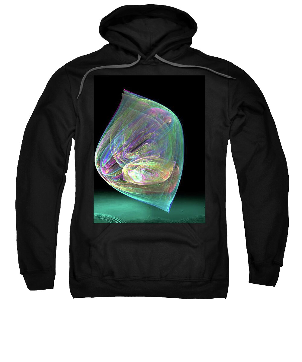 Space Sweatshirt featuring the digital art Bubbles by Kelly Dallas