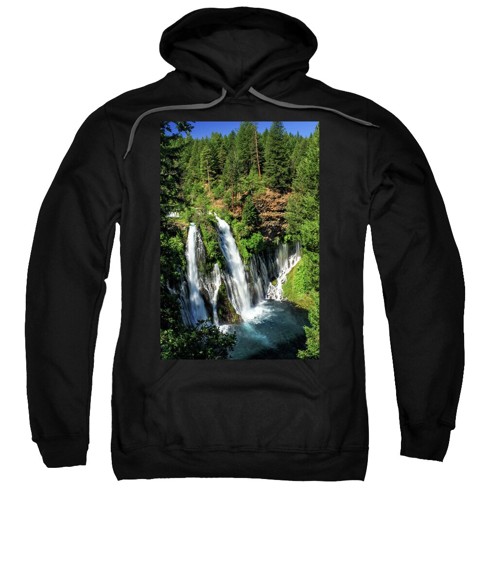 Landscape Sweatshirt featuring the photograph Burney Falls by James Eddy