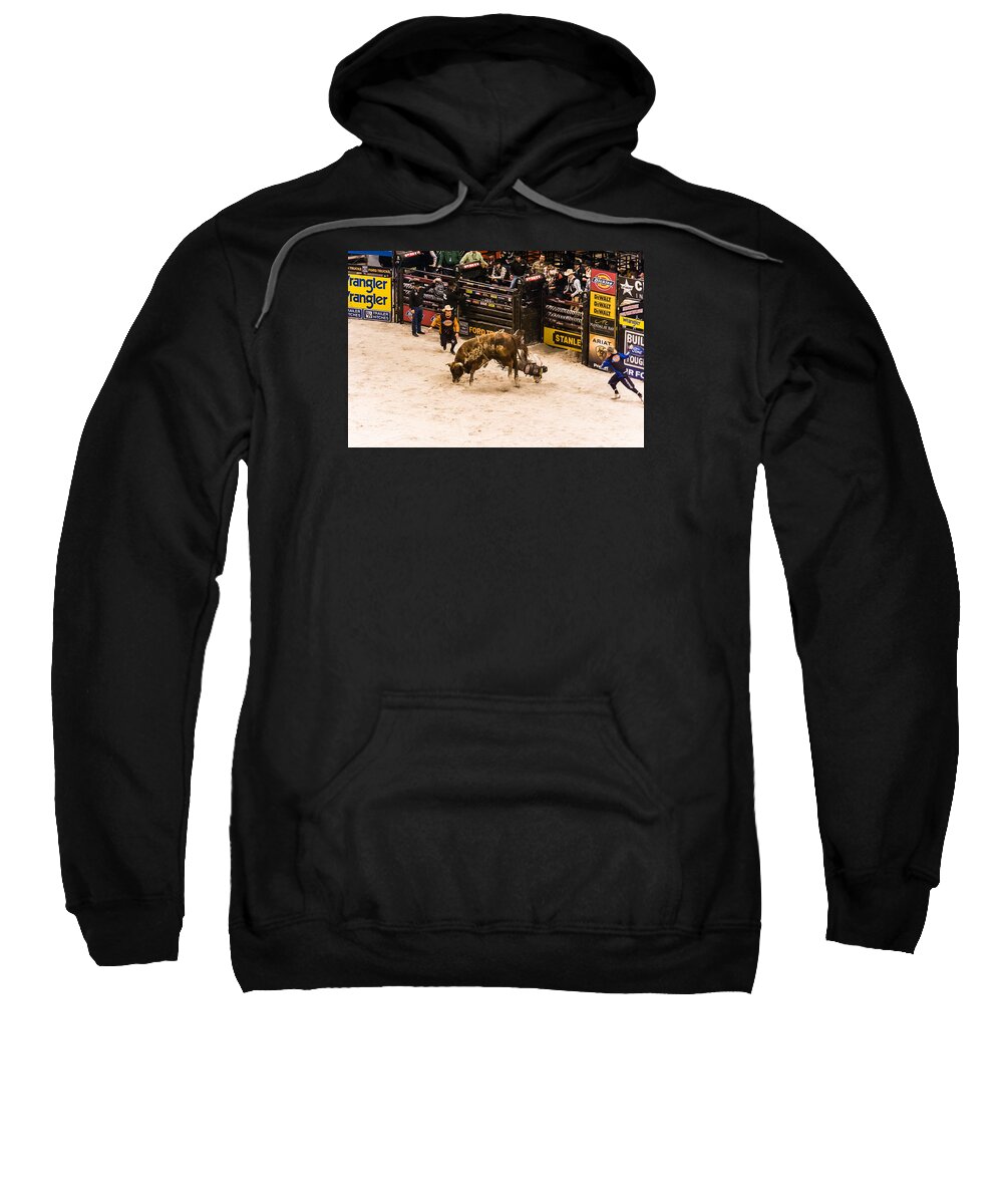 Bull Riding Sweatshirt featuring the photograph Can't Ride Them All by Charles McCleanon