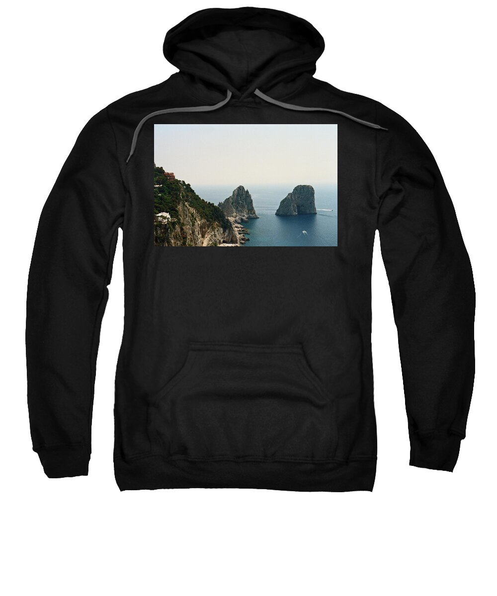 Italy Sweatshirt featuring the photograph Capri Faraglioni by Bess Carter