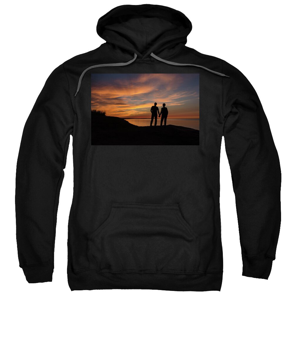 Sunset Sweatshirt featuring the photograph Cavendish Sunset by Douglas Wielfaert