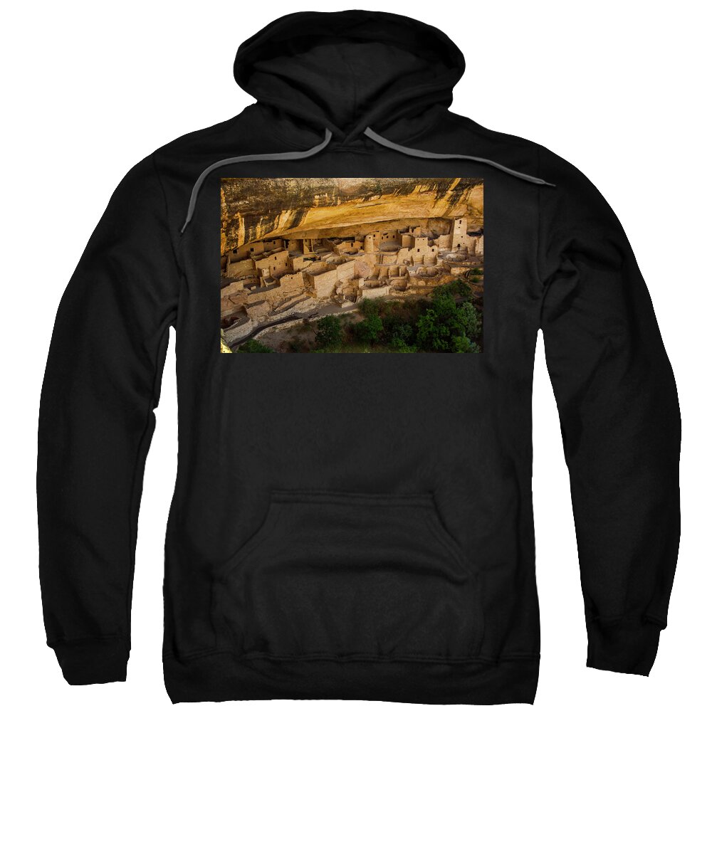 Mesa Verde Sweatshirt featuring the photograph Cliff House from Above by Doug Scrima