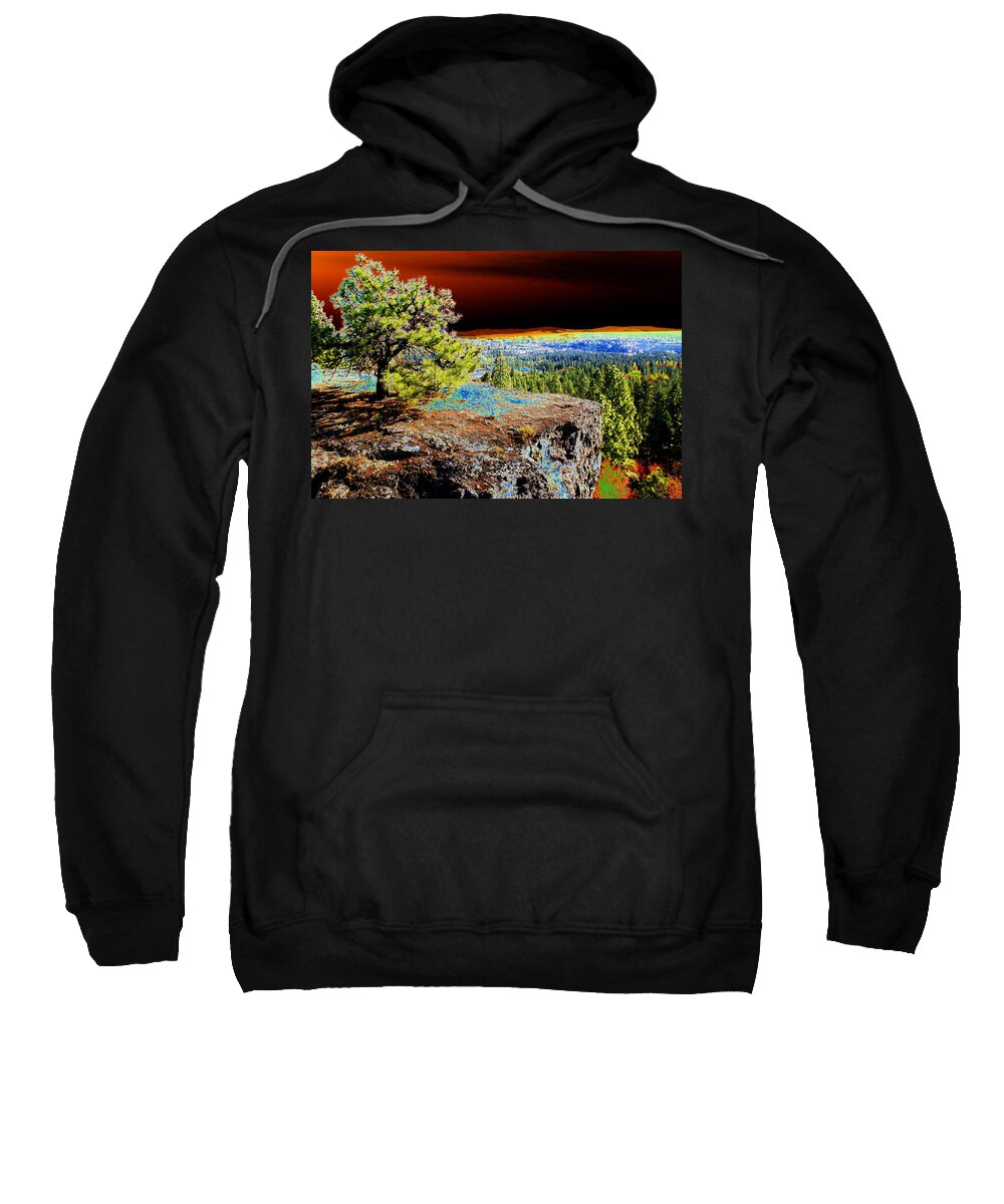 Photo Art Sweatshirt featuring the photograph Cosmic Spokane Rimrock by Ben Upham III