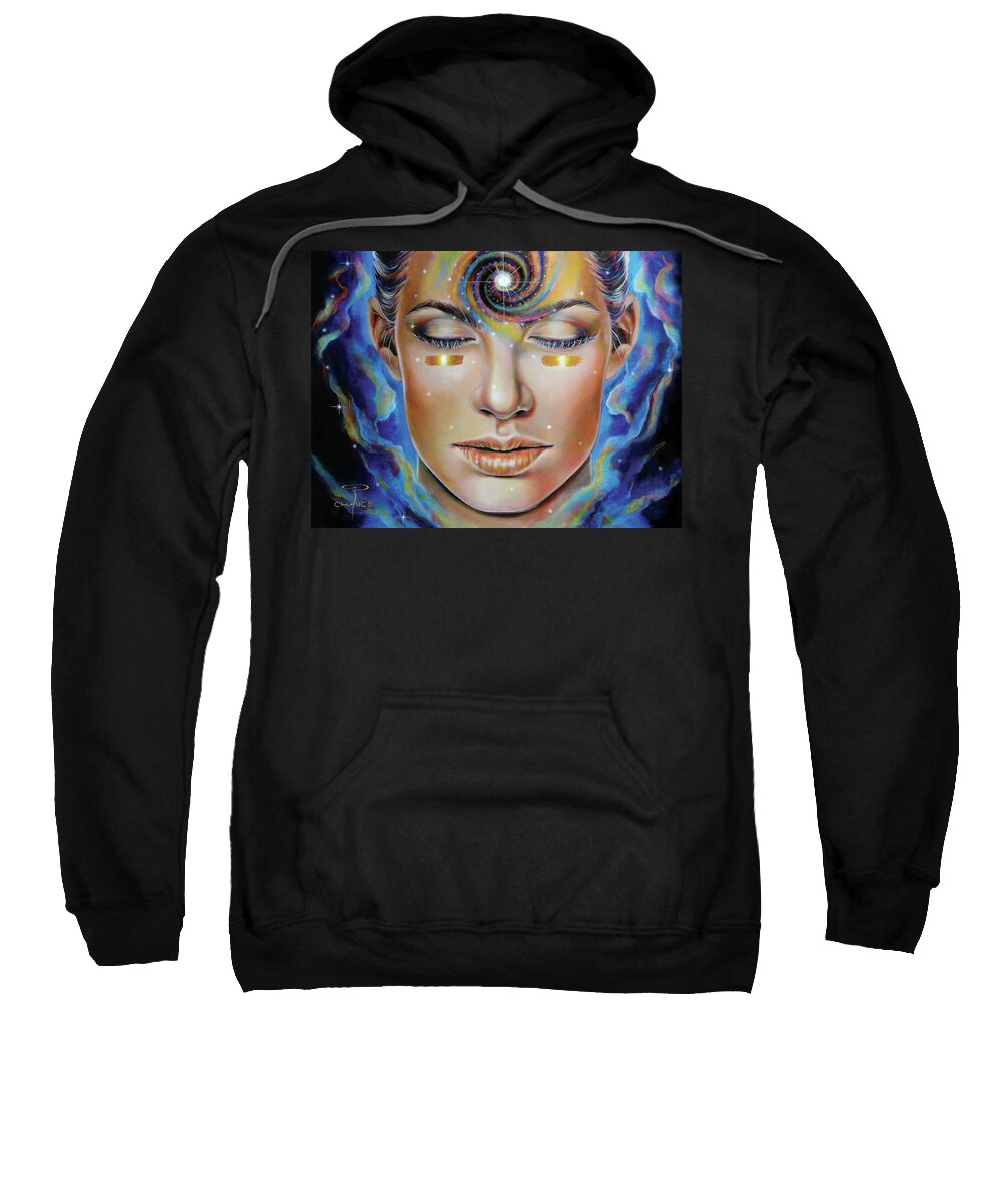 Third Eye Sweatshirt featuring the painting Creatrix by Robyn Chance