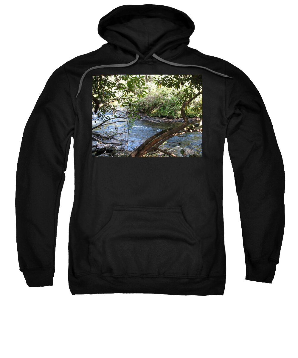 Water Sweatshirt featuring the photograph Creek in North Carolina by Donna Andrews