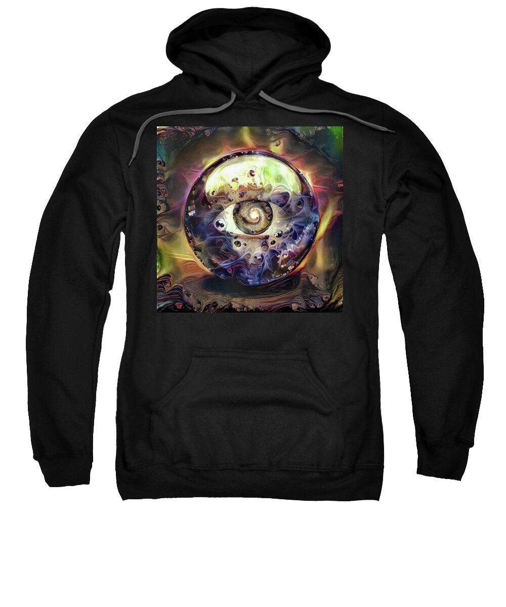 Psychic Sweatshirt featuring the digital art Crystal Ball by Bruce Rolff