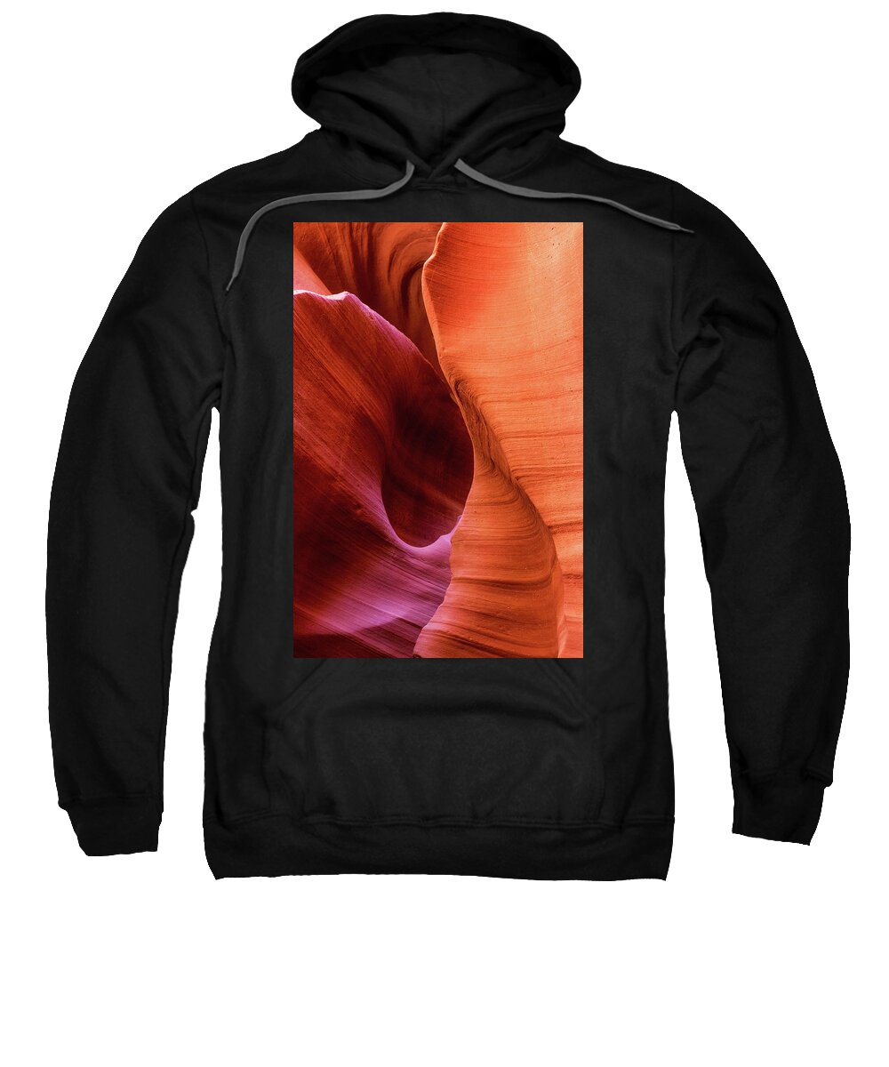 Abstract Sweatshirt featuring the photograph Curves in the Canyon by Alex Mironyuk