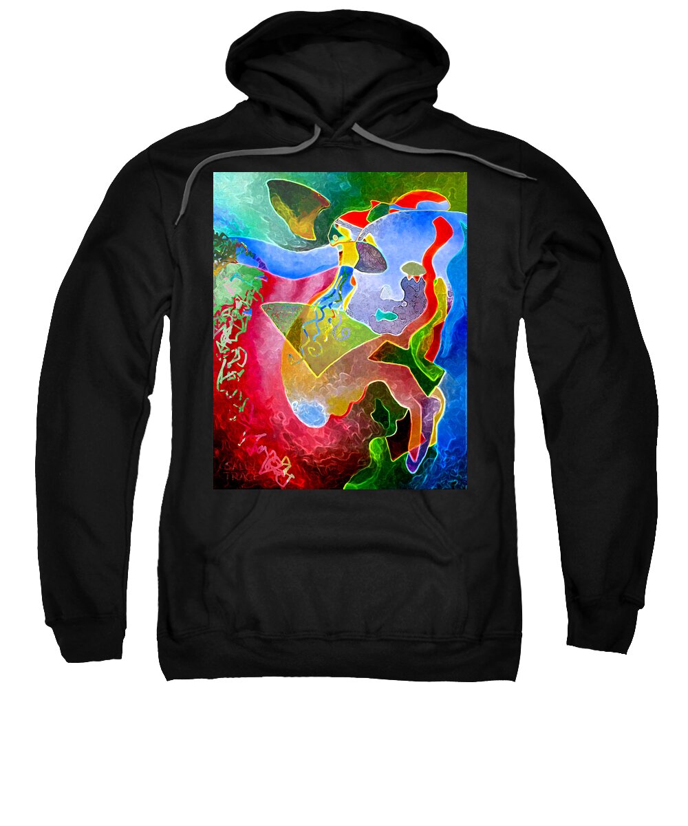 Coffee Sweatshirt featuring the painting Daydreams by Sally Trace