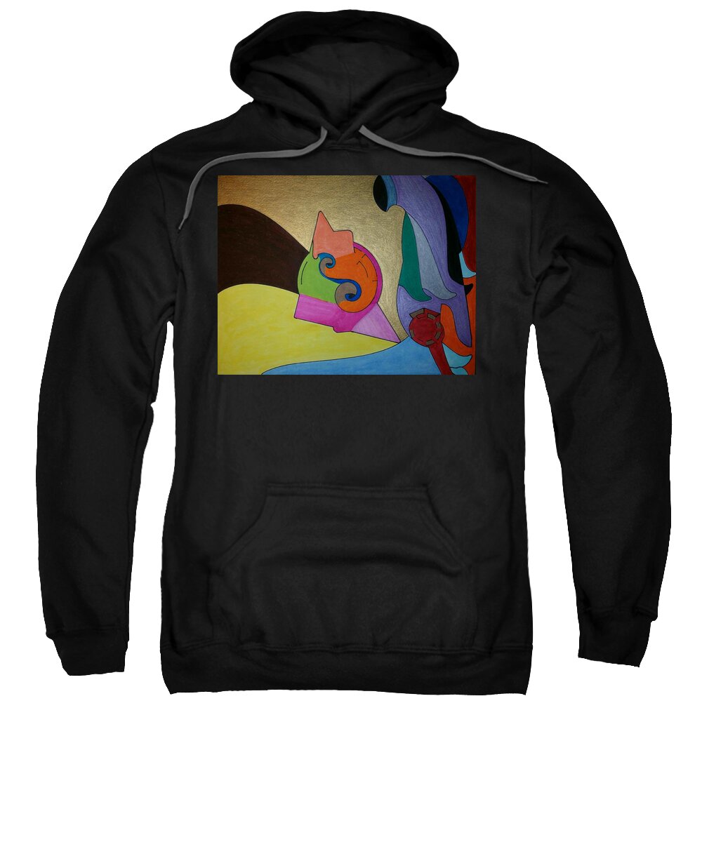 Geometric Art Sweatshirt featuring the painting Dream 310 by S S-ray