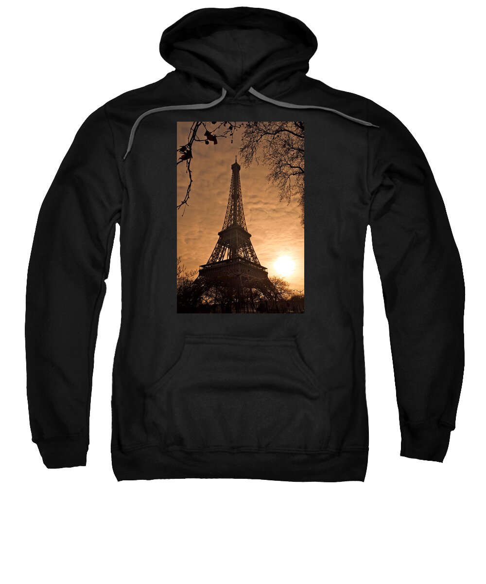 Lawrence Sweatshirt featuring the photograph Eiffel Tower Sunset by Lawrence Boothby