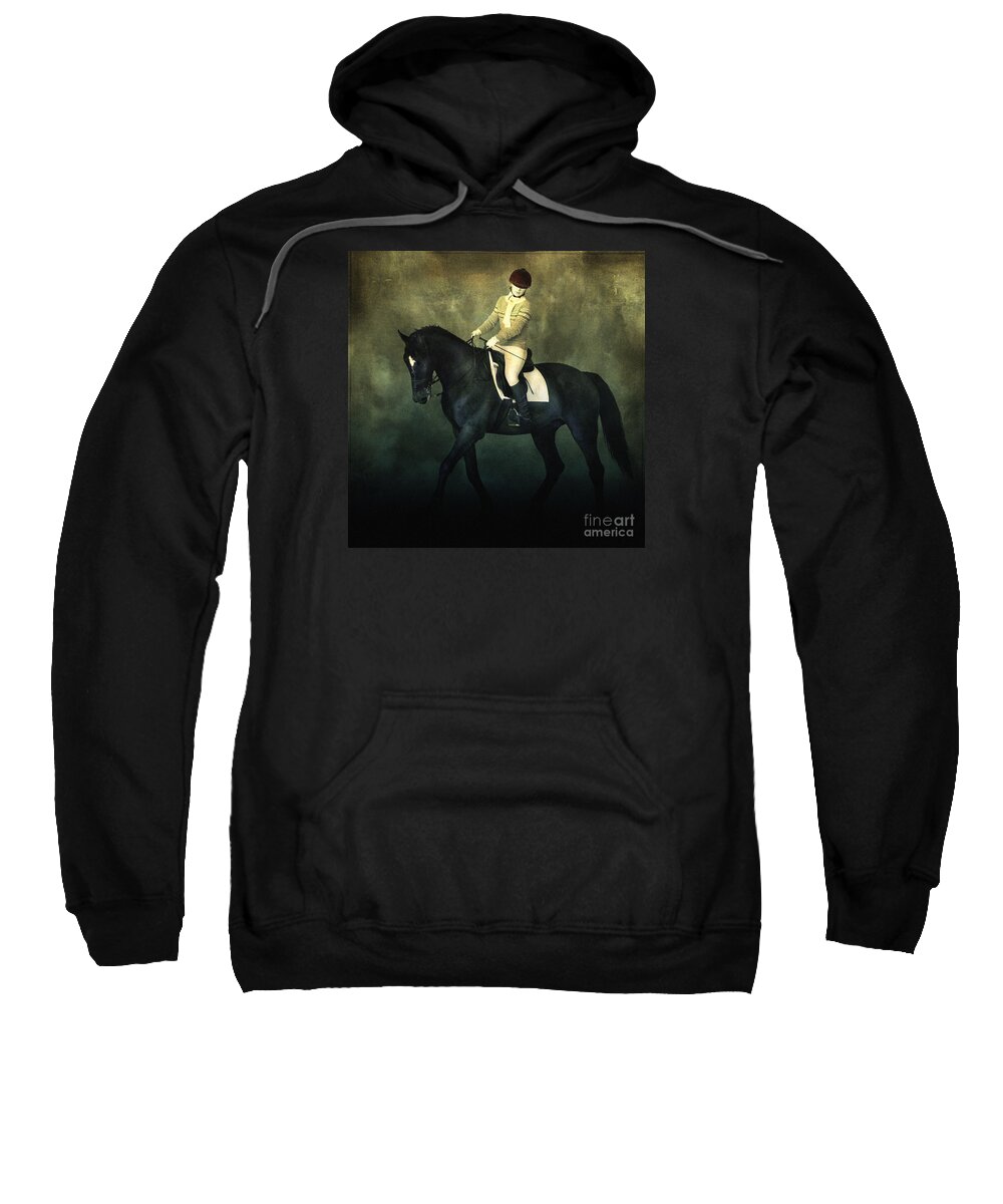 Horse Sweatshirt featuring the photograph Elegant Horse Rider by Dimitar Hristov