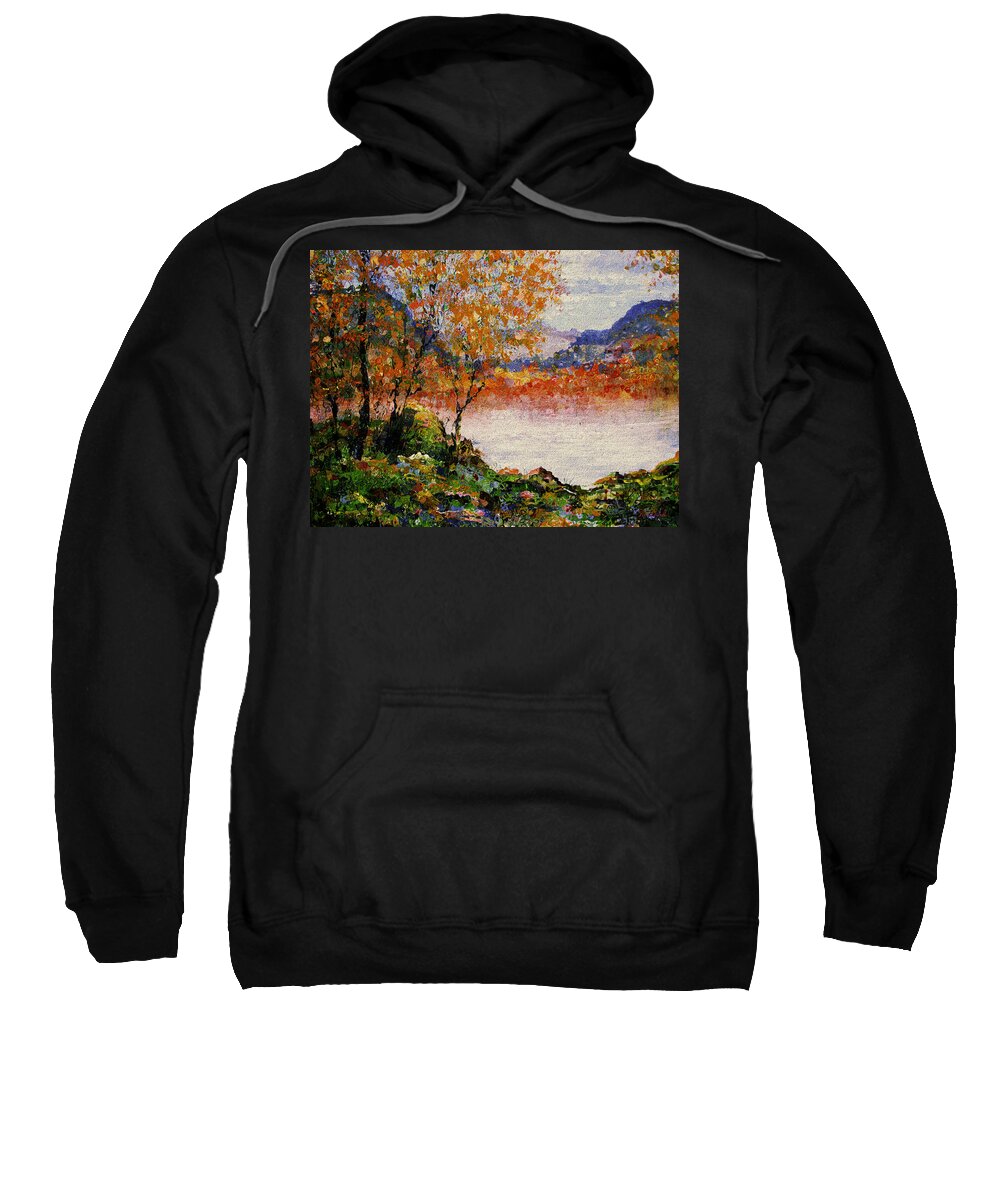 Natalie Holland Art Sweatshirt featuring the painting Enchanting Autumn by Natalie Holland