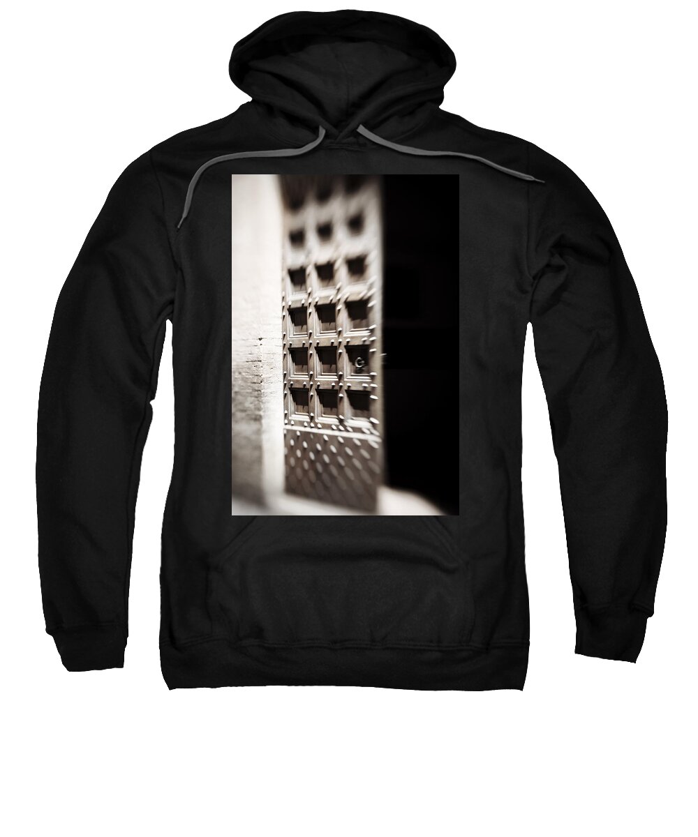 Door Sweatshirt featuring the photograph Enter If You Dare by Marilyn Hunt