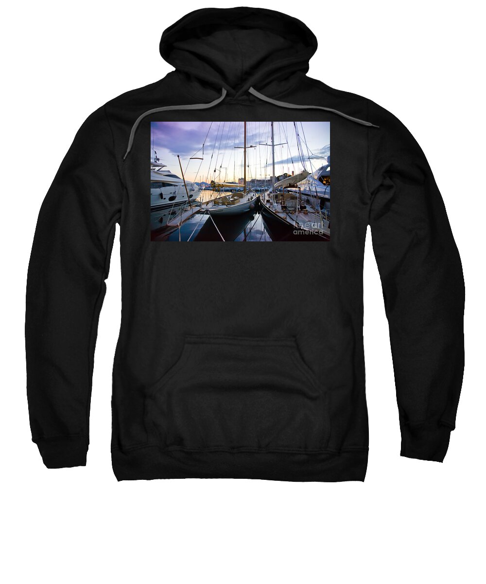 Harbor Sweatshirt featuring the photograph Evening At Harbor by Ariadna De Raadt